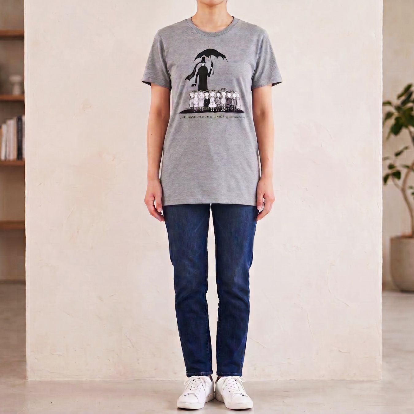 【大特価！セール品】 ゴーリー　Tシャツ　ギャシュリークラムのちびっ子たち　グレー　XS