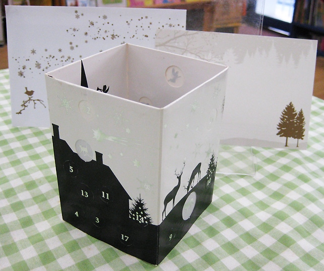 ミニアドベントカレンダー グリーティングカード ＜影絵＞ 白黒