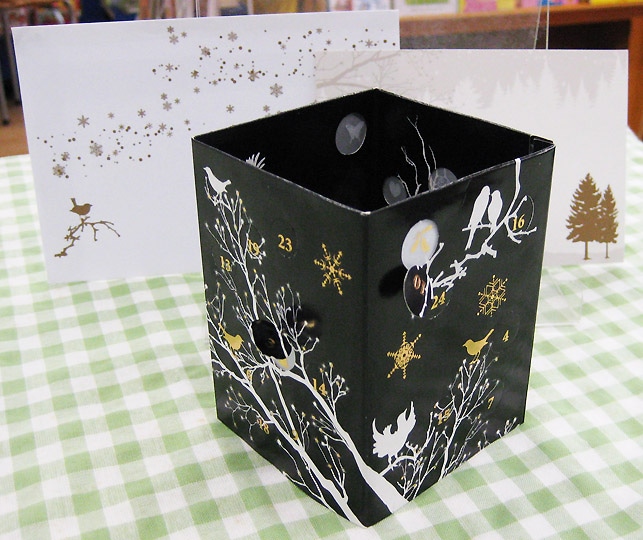 ミニアドベントカレンダー グリーティングカード ＜影絵＞ 黒白