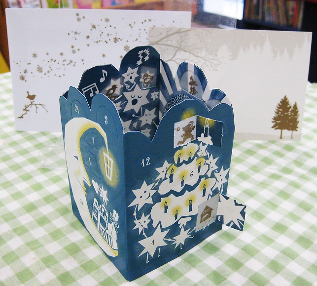 ミニアドベントカレンダー グリーティングカード ＜おうち＞ 青男の子