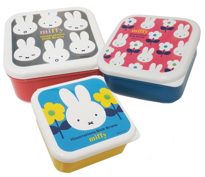 ミッフィー　シールケース　3個セット グレー