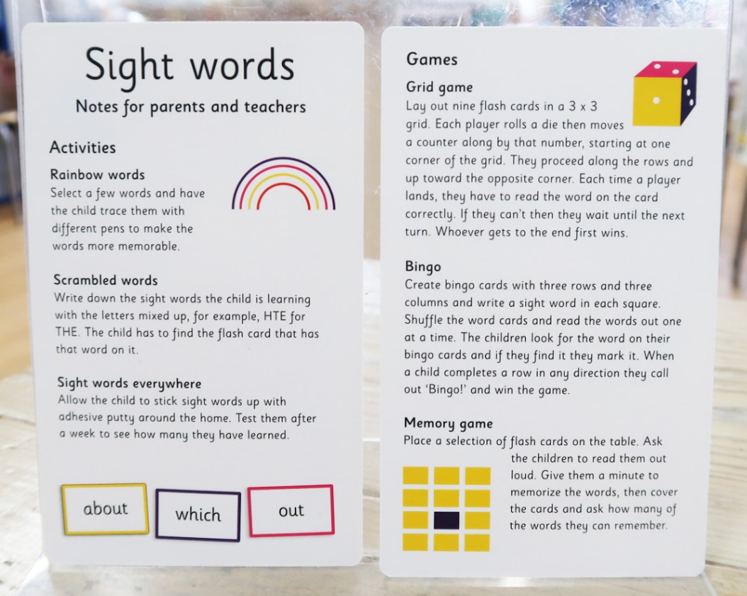 フラッシュカード Bright Sparks Sight Words | 英語学習向け絵本