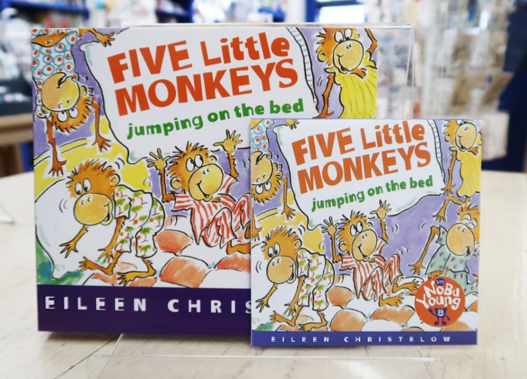 SING&SAY Five Little Monkeys Jumping on the Bed ボードブック＆ＣＤセット ＜NoBuYoung＞ 【レベル４】