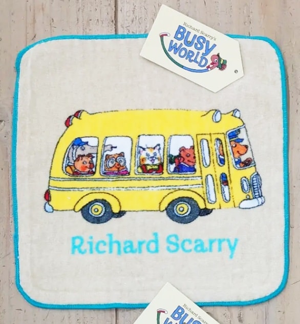 リチャード・スキャリー ミニハンドタオル 通学バス