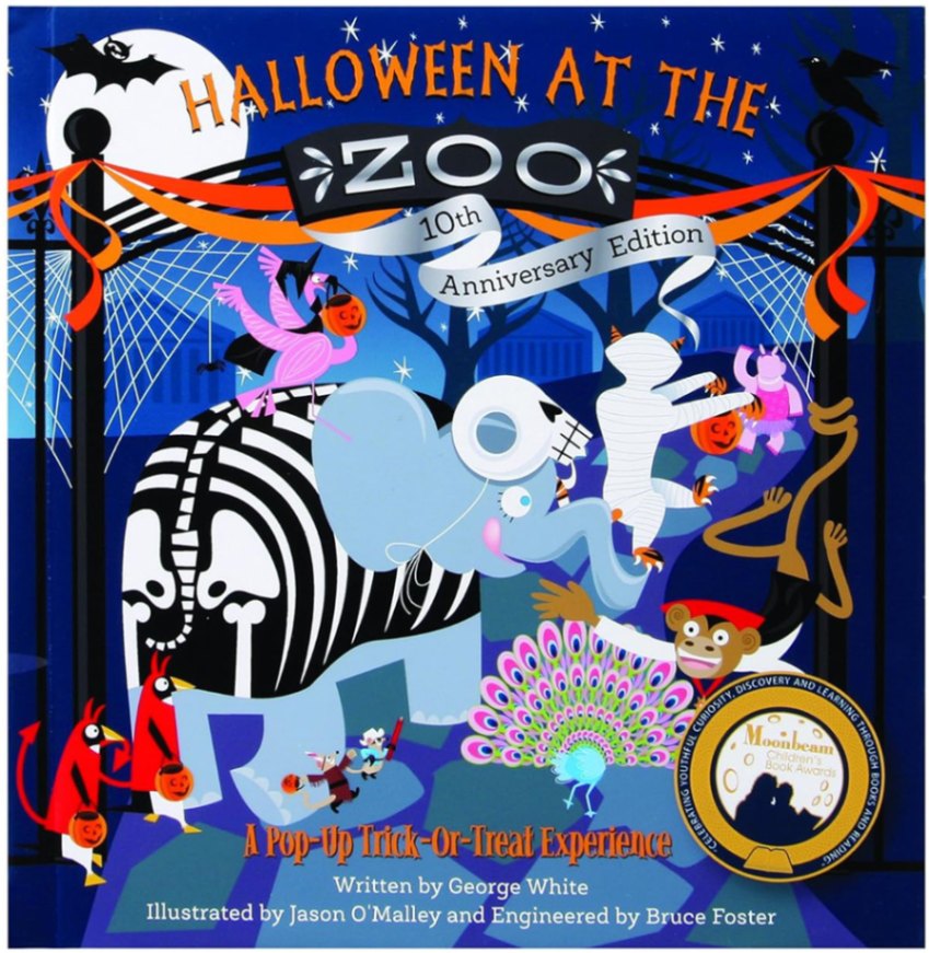 ポップアップしかけ絵本　Halloween at the Zoo
