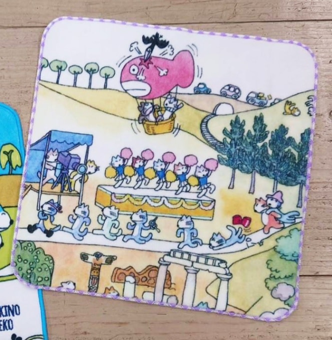 １１ぴきのねこ　プチタオル　マラソン大会