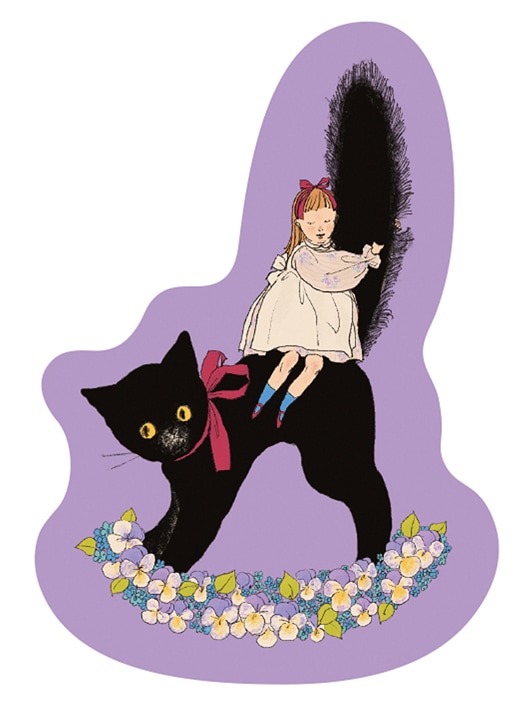 くらはしれい　ダイカットステッカー　黒猫