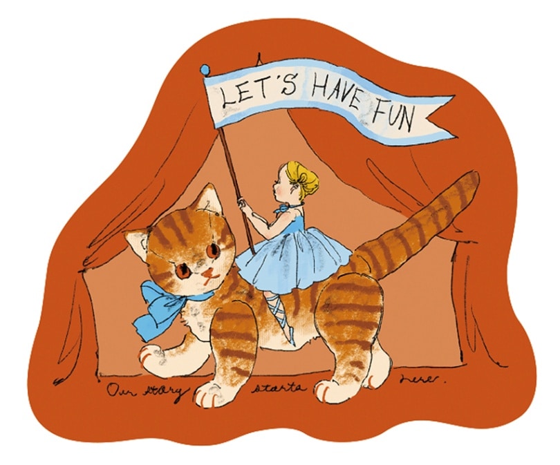 くらはしれい　ダイカットステッカー　縞猫