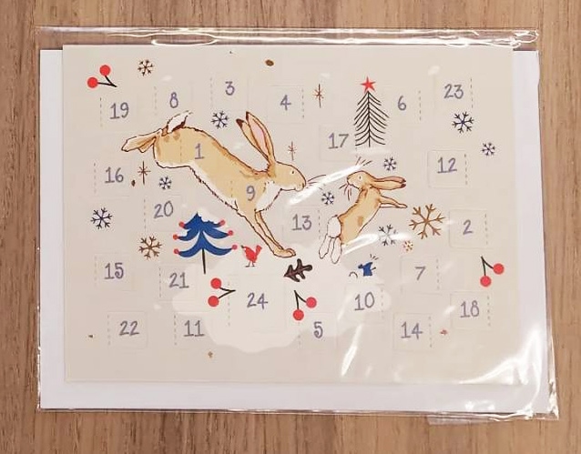 どんなにきみがすきだかあててごらん　ミニアドベントカレンダー グリーティングカード　WHITE・横