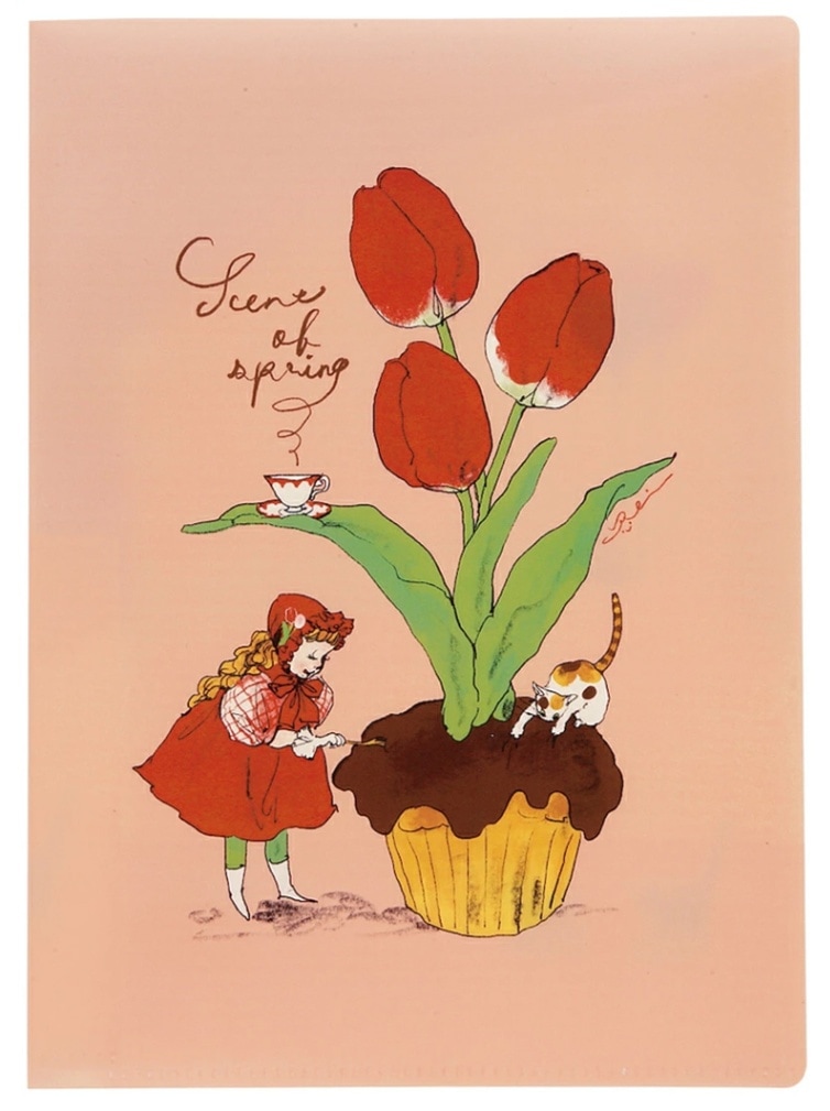 くらはしれい　A5ダブルクリアファイル　花