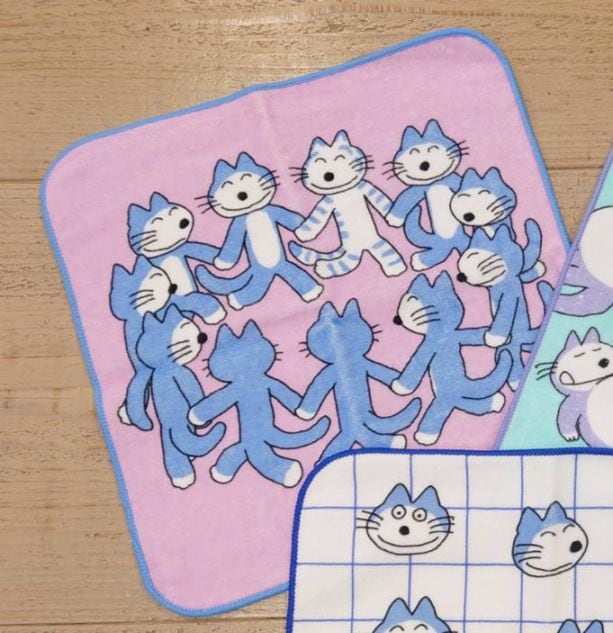 １１ぴきのねこ　プチタオル　なかよしランランラン