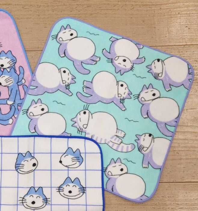 １１ぴきのねこ　プチタオル　ぷかぷか