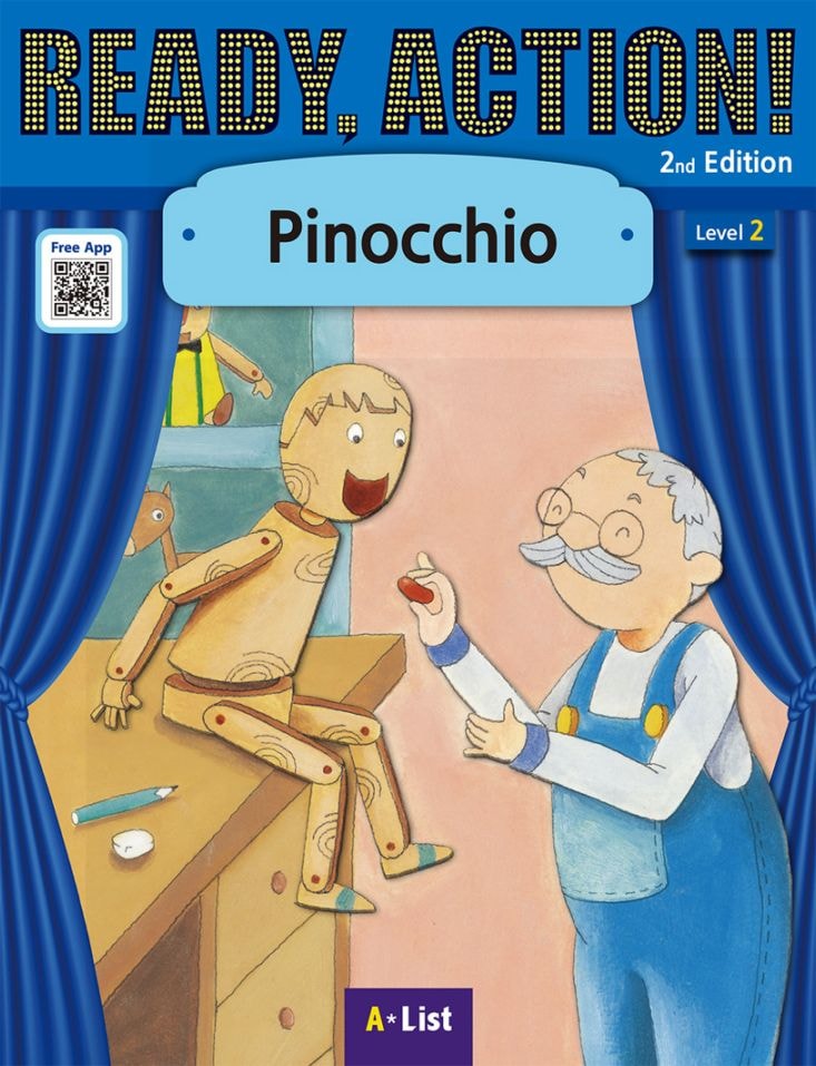 英語劇シリーズ　QRコード音声付き　おもしろ童話　Pinocchio ～ピノキオ～  【中級： レベル２】