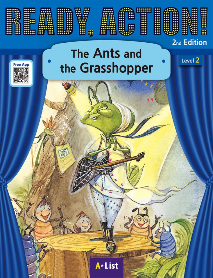 英語劇シリーズ　QRコード音声付き　おもしろ童話　The Ants and the Grasshopper ～アリとキリギリス～  【中級： レベル２】