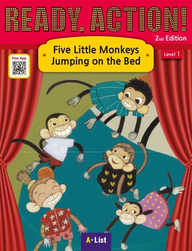 英語劇シリーズ QRコード音声付き おもしろ童話 Five Little Monkeys