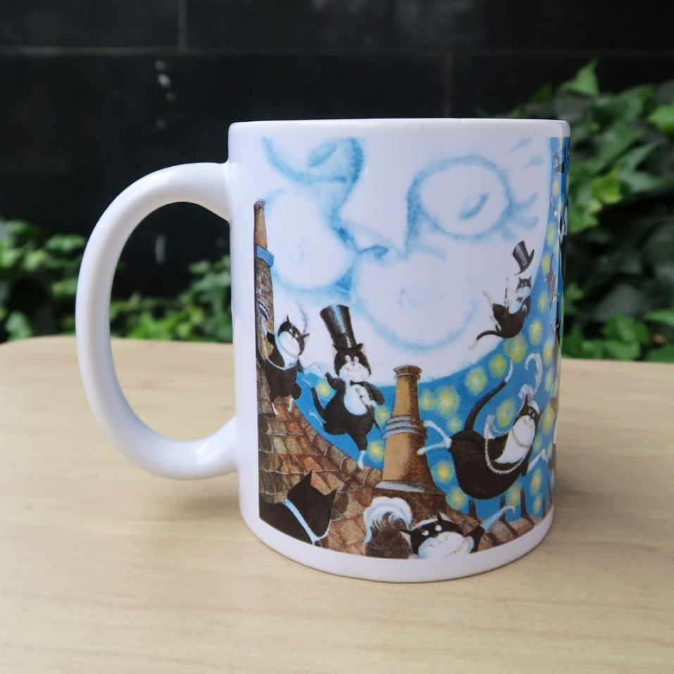 エロール・ル・カイン　マグカップ　Growltiger’s Last Stand and Other Poems ～キャッツ: ボス猫・グロウルタイガー絶体絶命～（月夜の猫）