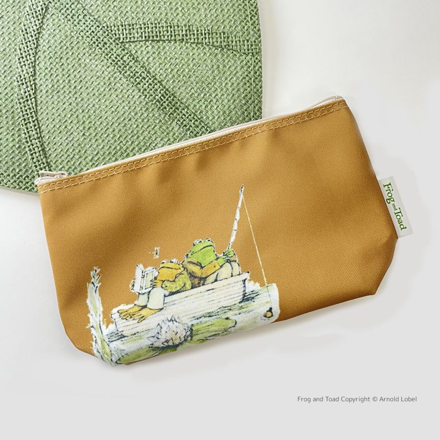 がまくんとかえるくん　ポーチ　キャメル