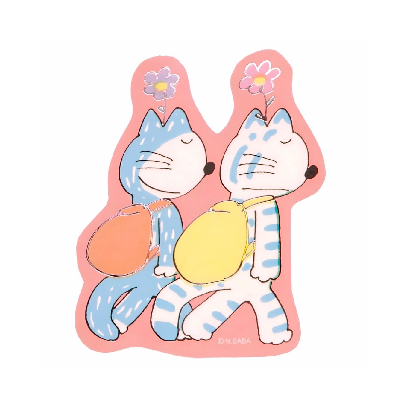 11ぴきのねこ 箔押しステッカー ２ひき