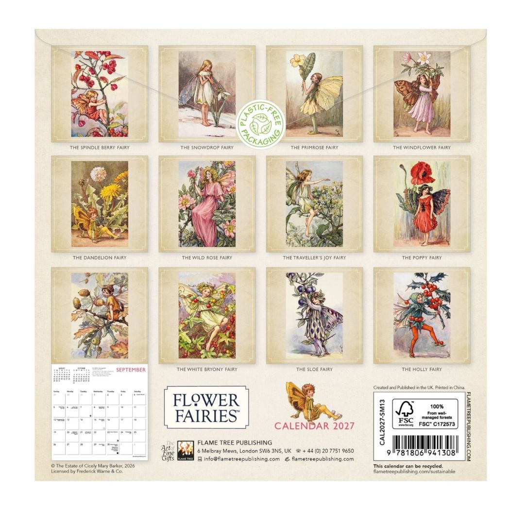 Flower Fairies 花の妖精 フラワーフェアリー 2027 ミニカレンダー