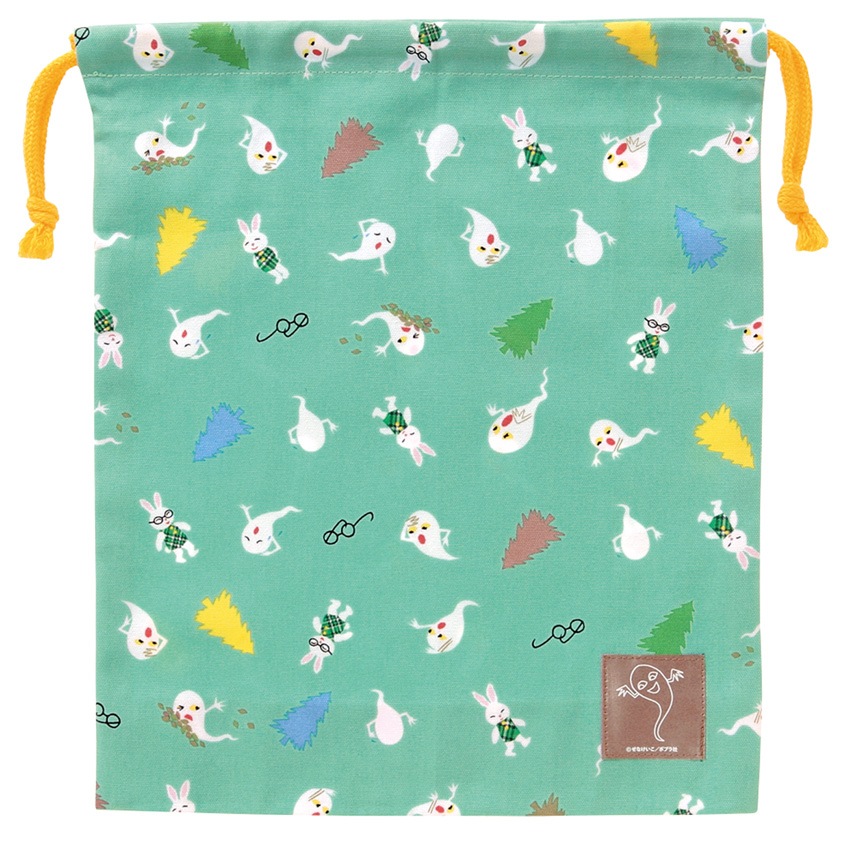 せなけいこ　巾着L　めがねうさぎ