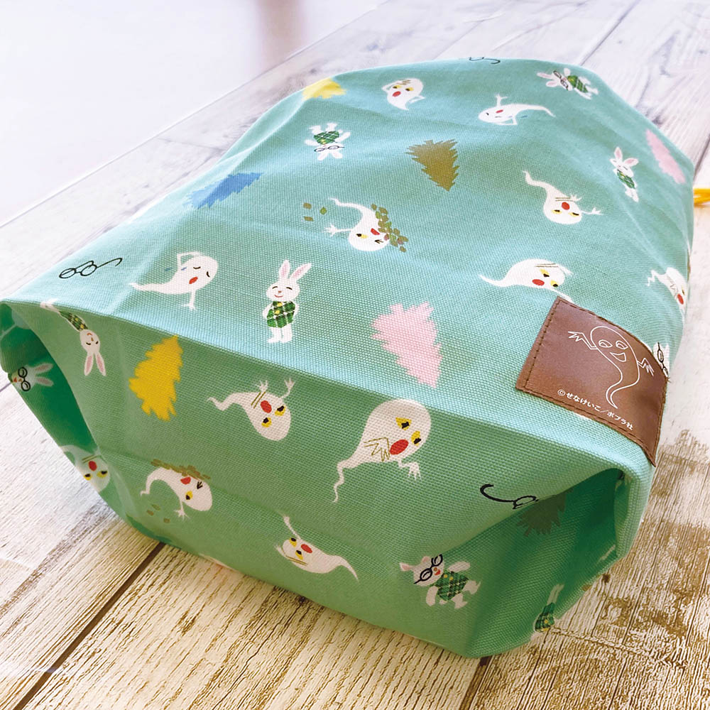 せなけいこ　巾着L　めがねうさぎ