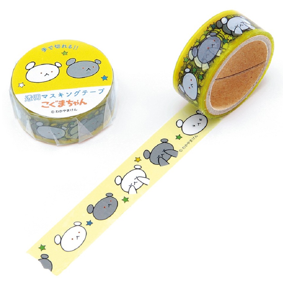 こぐまちゃん　透明マスキングテープ　フェイス