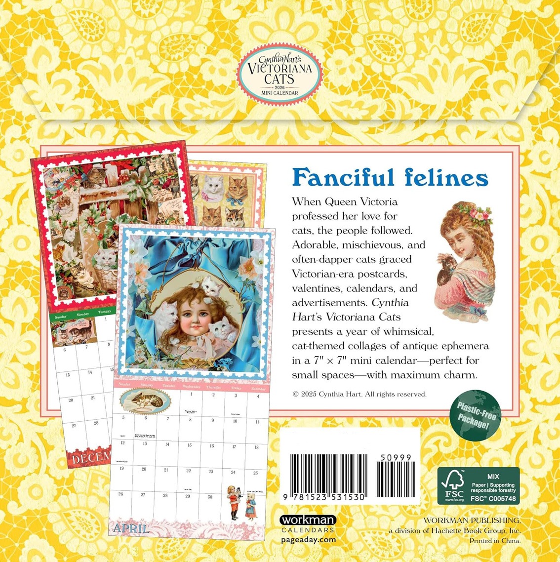 シンシア・ハーツ　ヴィクトリアナキャット　2026　ミニカレンダー