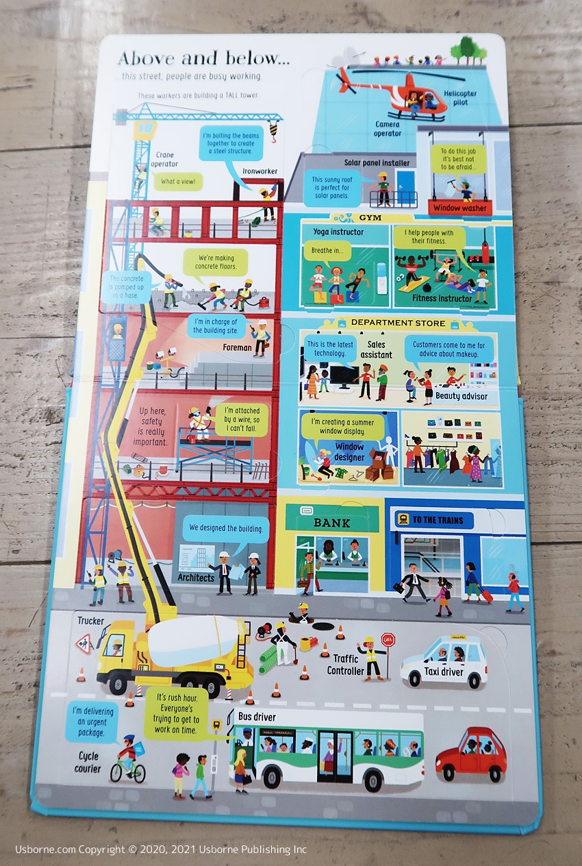 めくりしかけ絵本　のぞいてみよう！おしごと　Look Inside Jobs