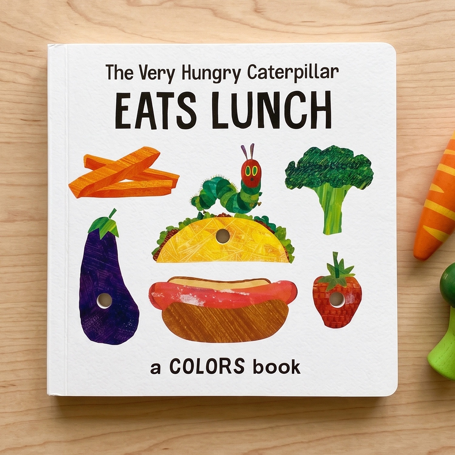 穴あきしかけ絵本　はらぺこあおむし　Eats Lunch A Colors Book