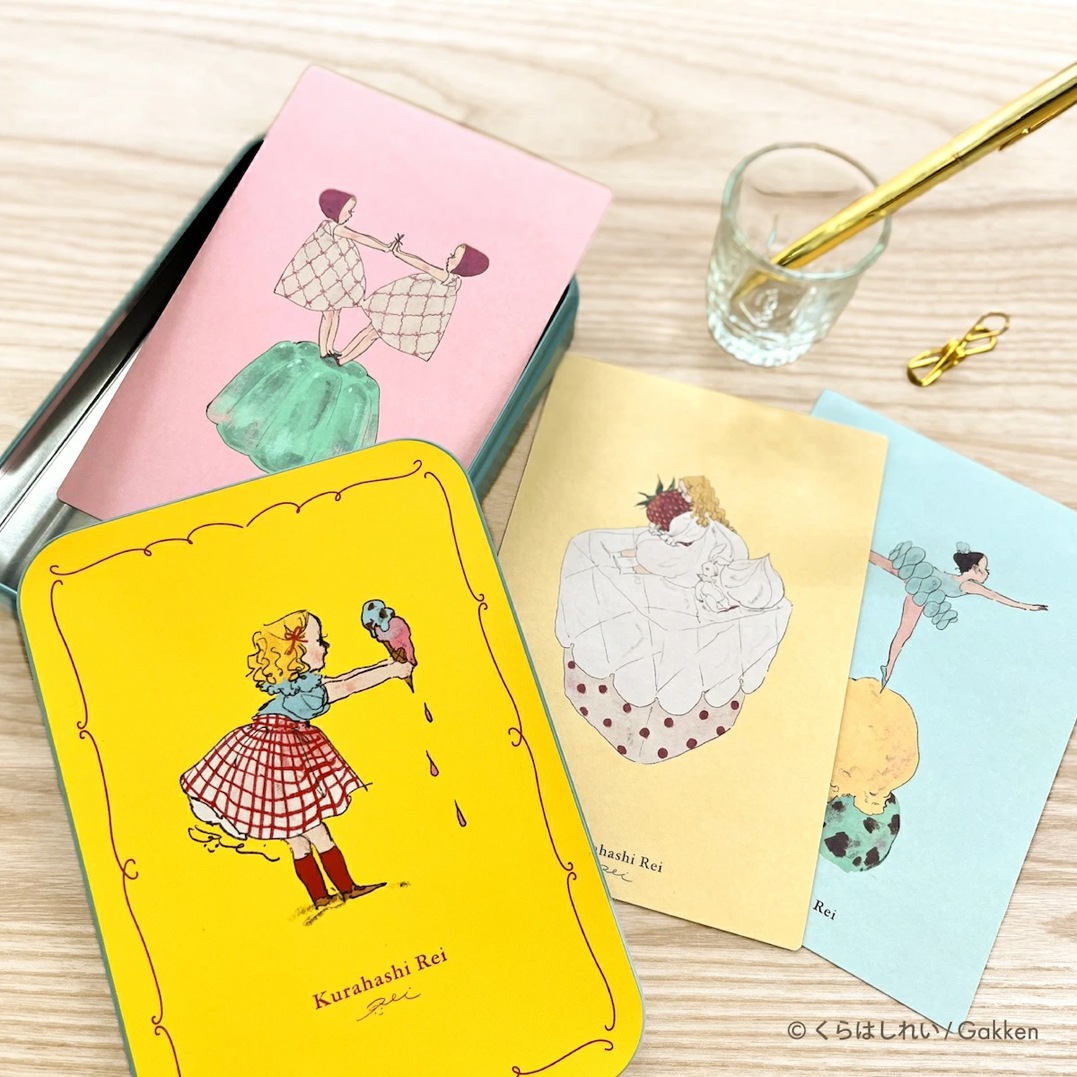 くらはしれい　缶入りポストカード（YE)