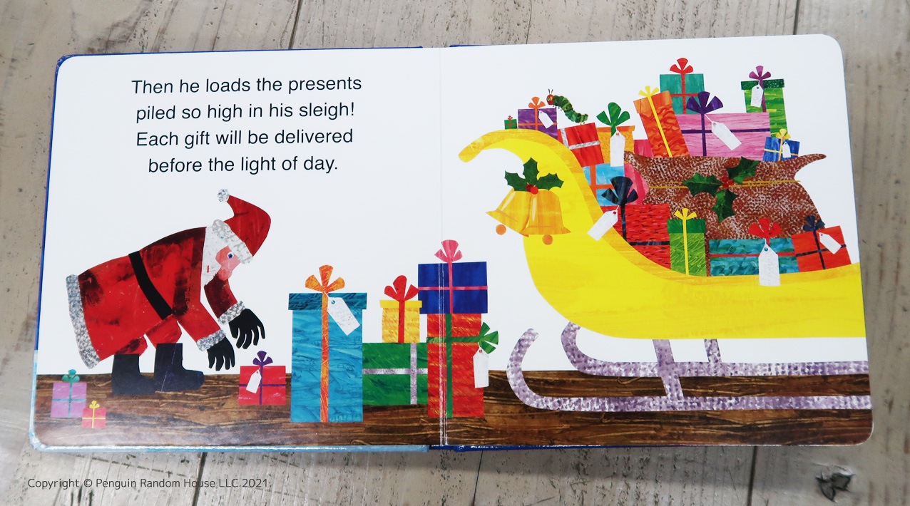 めくりしかけ絵本　Very Hungry Caterpillar and Father Christmas