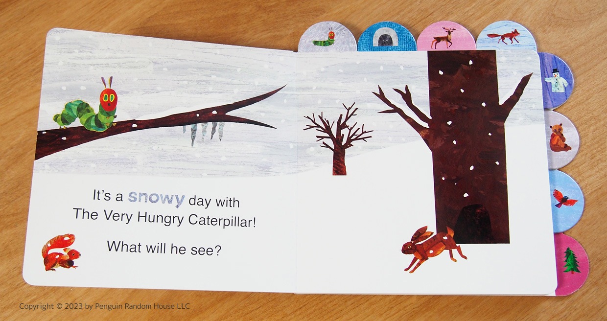 タブボードブック　The Day in the Snow with The Very Hungry Caterpillar