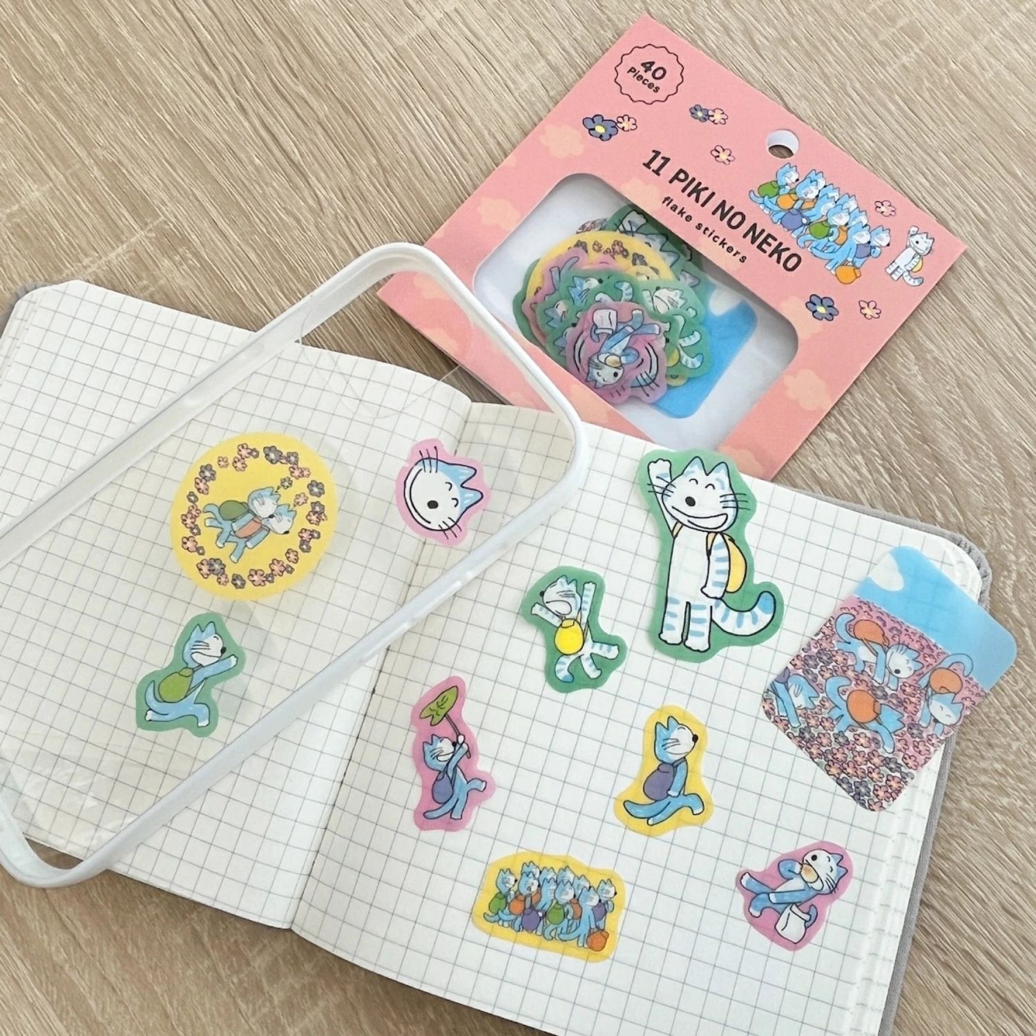 11ぴきのねこ フレークシール　ピンク