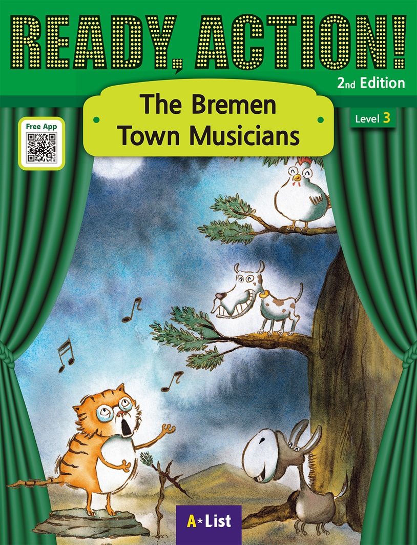 英語劇シリーズ　QRコード音声付き　おもしろ童話　The Bremen Town Musicians ～ブレーメンの音楽隊～  【中級： レベル３】