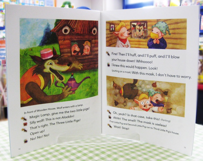 英語劇シリーズ　QRコード音声付き　おもしろ童話　The Three Little Pigs ～3びきのこぶた～  【中級： レベル２】