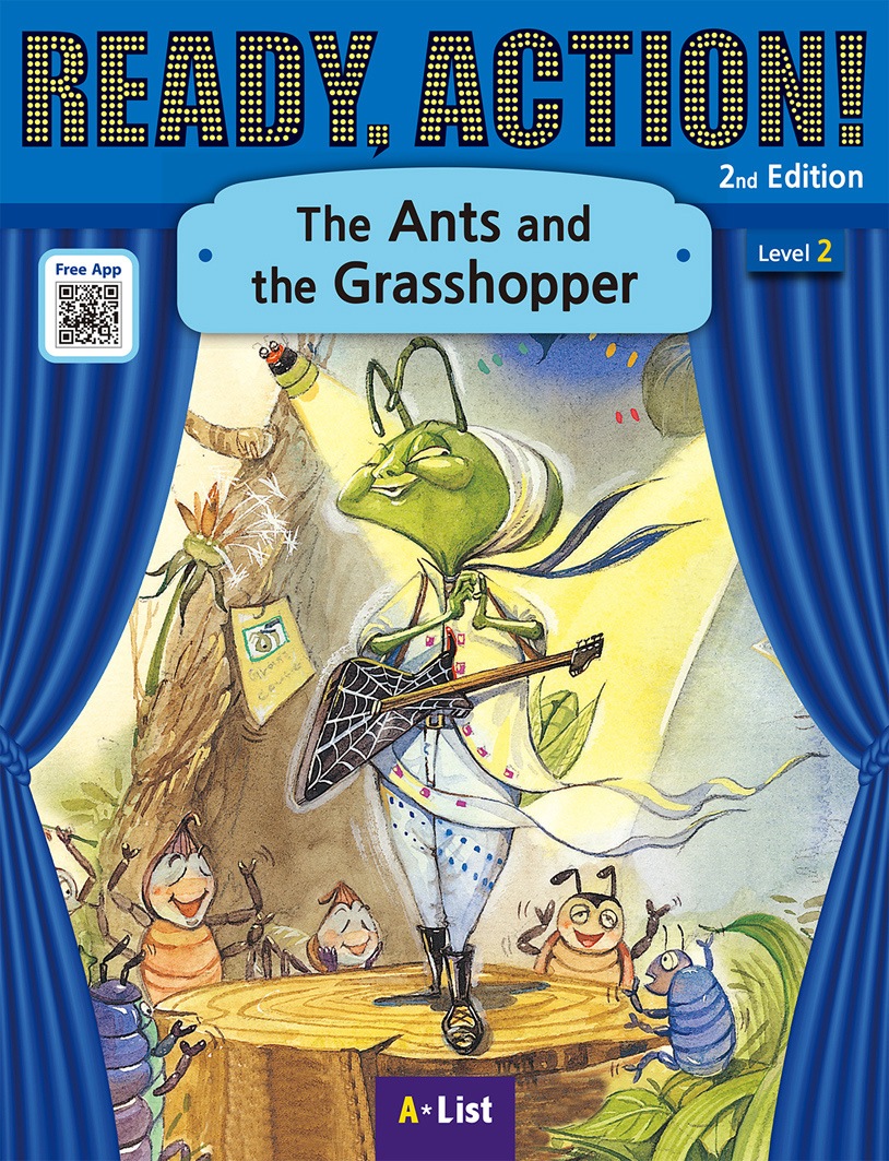 英語劇シリーズ　QRコード音声付き　おもしろ童話　The Ants and the Grasshopper ～アリとキリギリス～  【中級： レベル２】