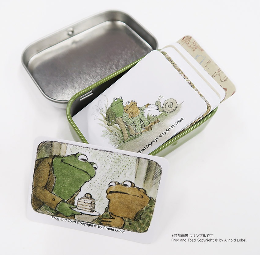 缶入りステッカー　がまくんとかえるくん