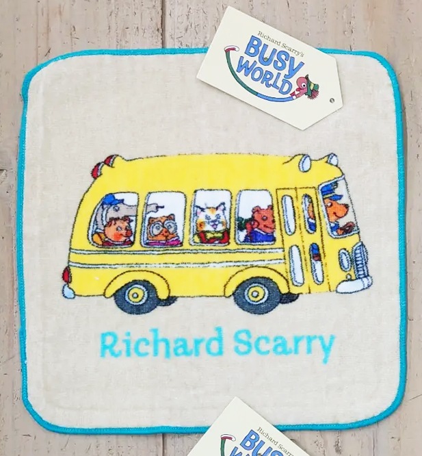 リチャード・スキャリー ミニハンドタオル 通学バス