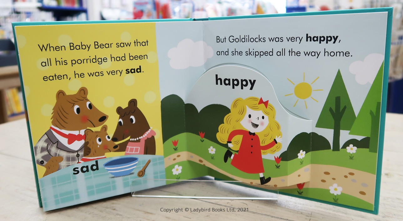 童話しかけ絵本　Goldilocks and the Three Bears　Opposites