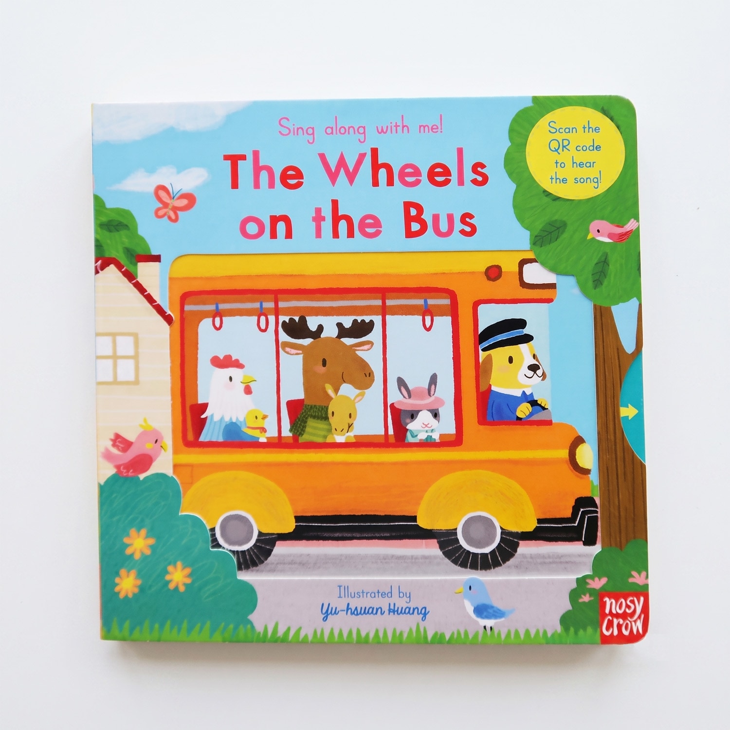 しかけ絵本 The Wheels on the Bus ボードブック （QRコード音つき