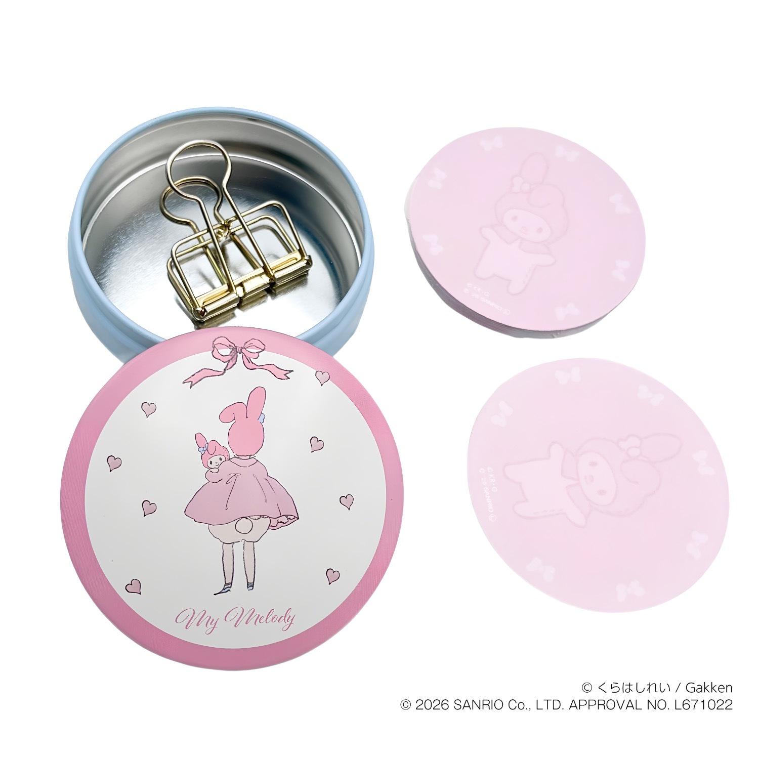 サンリオキャラクターズ×くらはしれい　缶入りメモ　マイメロディ