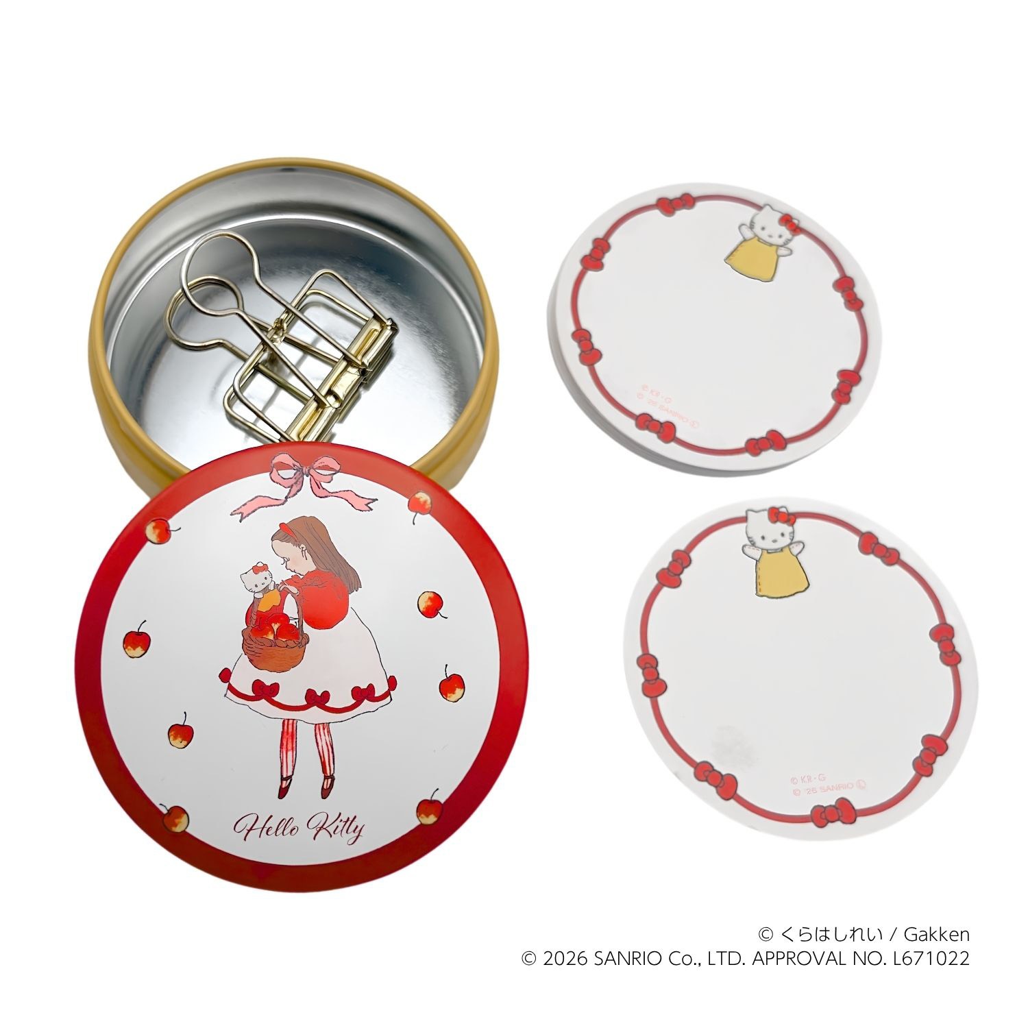 d*7様 使い残り♡サンリオハローキティ缶入りメモ サンリオキャラクターズ×くらはしれい 缶入りメモ ハローキティ