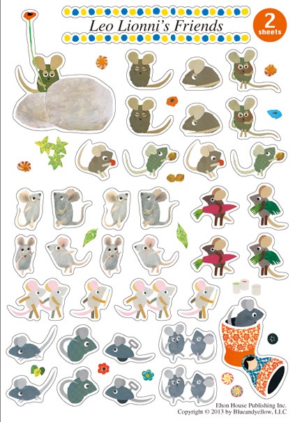 レオ・レオニ　ステッカー2枚入り　フレデリックたち
