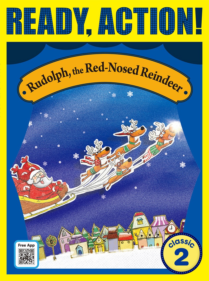 英語劇シリーズ　QRコード音声付き　名作童話　Rudolph the Red Nosed Reindeer ～赤鼻のトナカイ～ 【初級：レベル２】