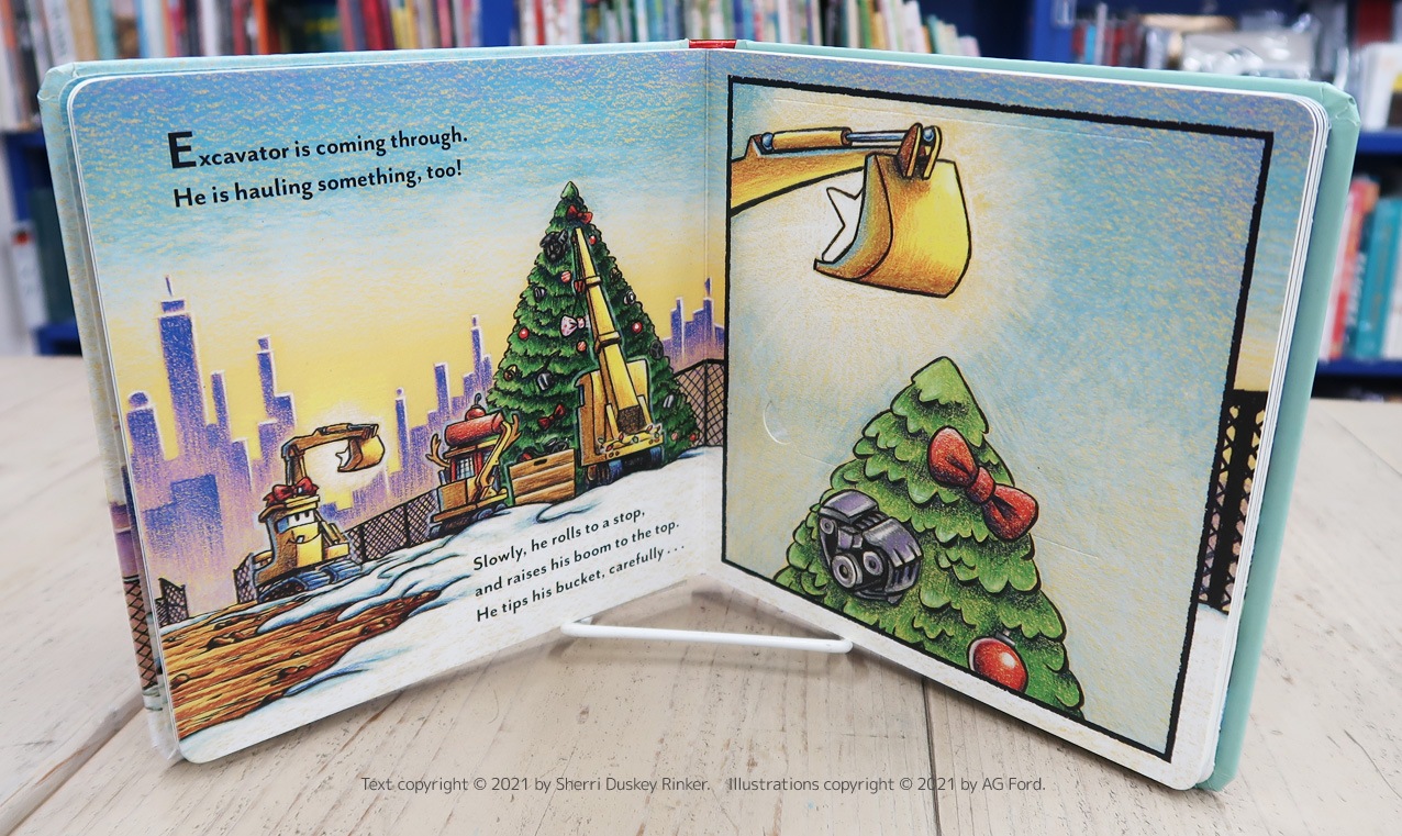 めくりしかけ絵本　Construction Site Merry and Bright　～はたらくくるまたちのクリスマス～
