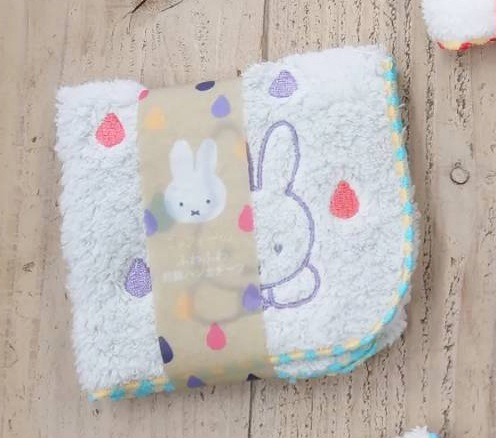 ミッフィー　ふわふわ刺繍ハンカチーフ（ミニタオル）　雨