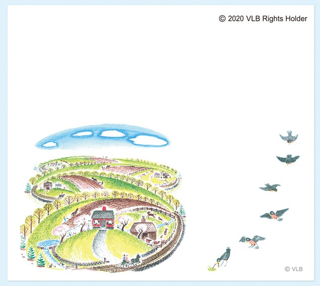 ちいさいおうち　～The Little House～　ブロックメモ　表紙