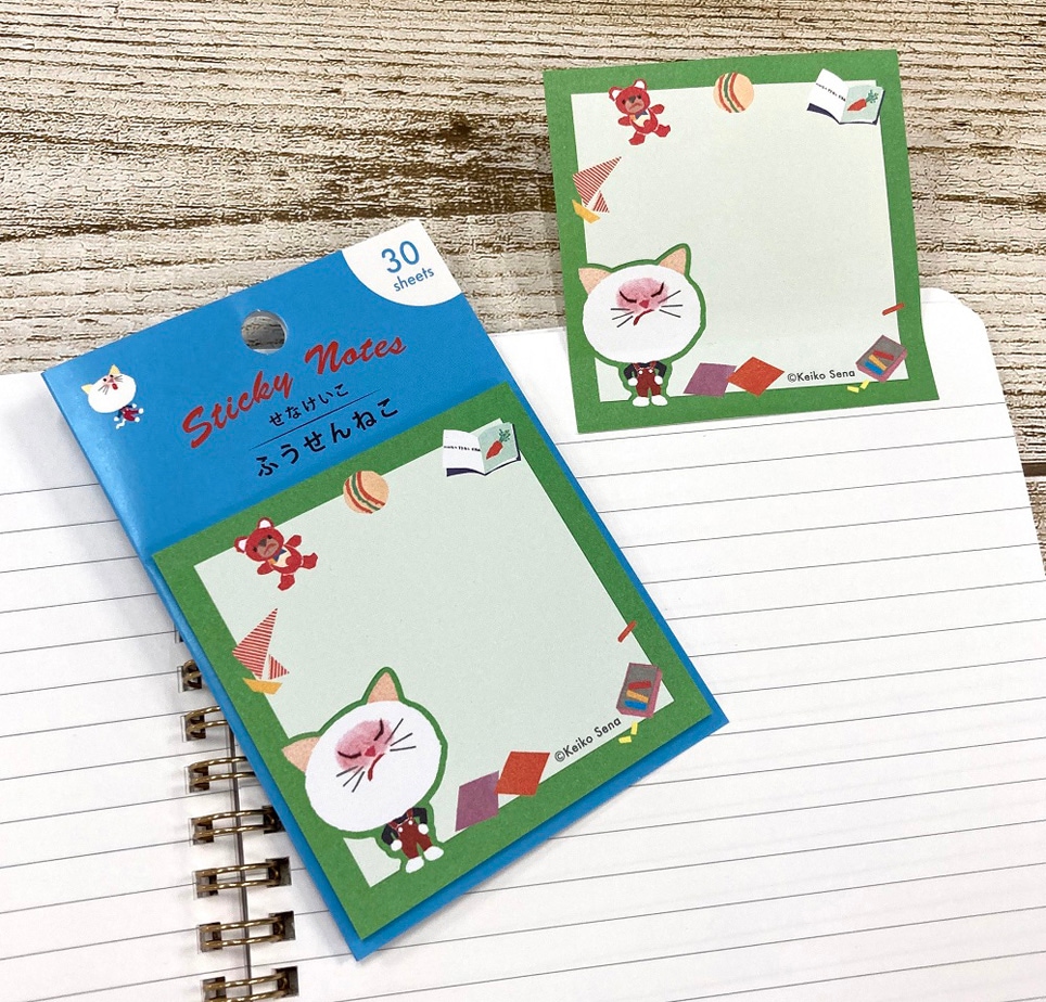 せなけいこ　付箋　ふうせんねこ