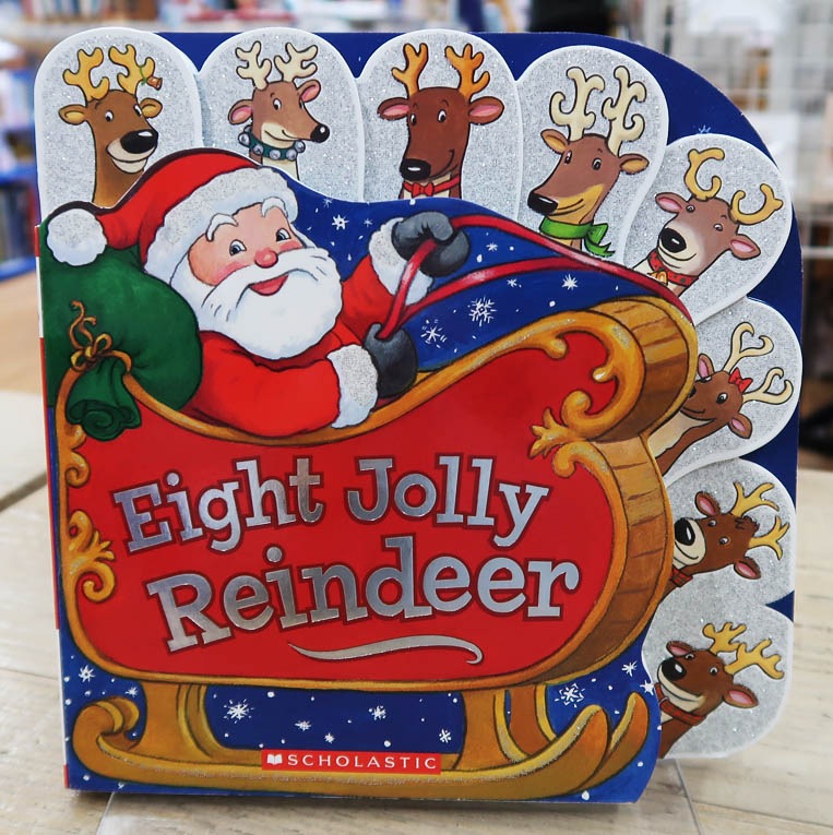 タブつきクリスマスボードブック　Eight Jolly Reindeer