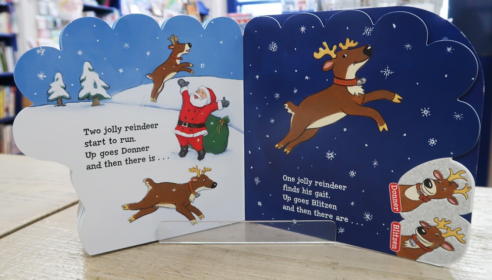 タブつきクリスマスボードブック　Eight Jolly Reindeer